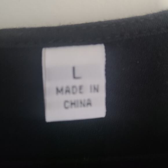 VTG Bob Mackie Wearable Art Black Sequin Holographic 3/4 Sleeve Cotton Top L - Picture 2 of 10